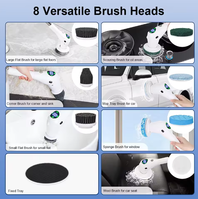 SimplyHomeStyle™ 8 in 1 Electric Cleaning Brush