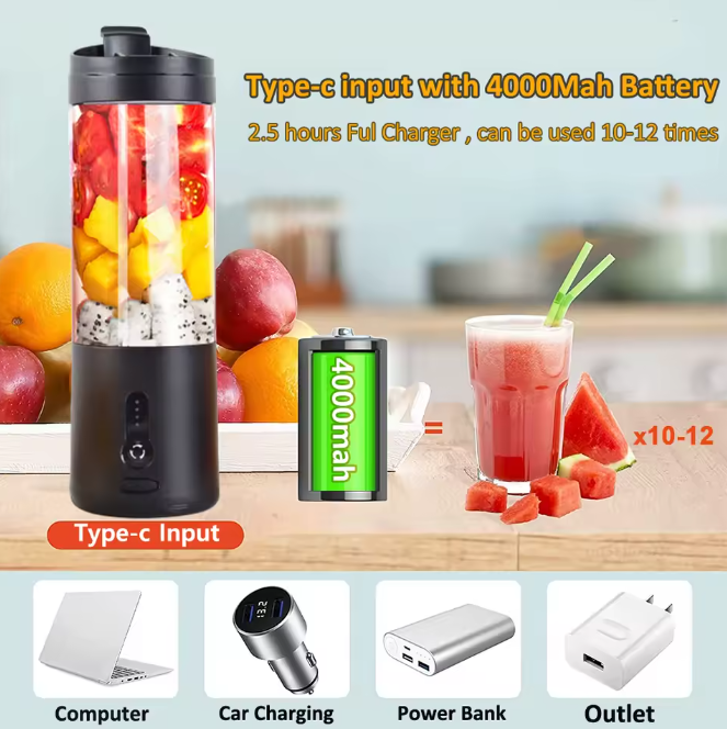 SimplyHomeStyle™  Mini Portable Fresh Juice Blender